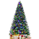 Pre-Lit Snowy Christmas Hinged Tree with Multi-Color Lights by LJGDeals