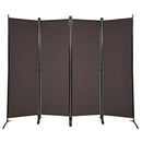 4-Panel Room Divider with Steel Frame by LJGDeals