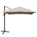 10 x 13 Feet Rectangular Cantilever Umbrella with 360¬∞ Rotation Function-Brown