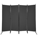 4-Panel Room Divider with Steel Frame-Brown by DirectDeals