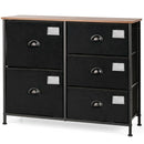 5-Drawer Storage Dresser for Bedroom Closet Entryway-Black by LJGDeals
