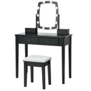 Vanity Table Set with Lighted Mirror for Bedroom and Dressing Room by LJGDeals