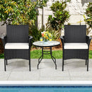 2 Pieces Patio Wicker Chairs with Cozy Seat Cushions by LJGDeals