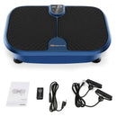 Mini Vibration Fitness Plate Machine with Remote Control and Loop Bands-Blue by LJGDeals