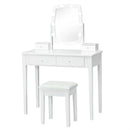 Vanity Table Set with Lighted Mirror for Bedroom and Dressing Room by LJGDeals