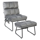 Velvet Massage Recliners with Ottoman Remote Control and Side Pocket by DirectDeals
