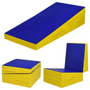 Folding Incline Mat Slope Cheese Gymnastics Gym Exercise Yellow by LJGDeals