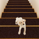 15 Pieces 30 x 8 Inch Slip Resistant Soft Stair Treads Carpet by DirectDeals