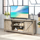 TV Stand Media Center Console Cabinet with Sliding Barn Door by LJGDeals