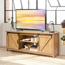 TV Stand Media Center Console Cabinet with Sliding Barn Door by LJGDeals
