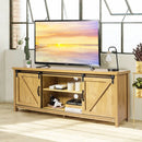 TV Stand Media Center Console Cabinet with Sliding Barn Door by LJGDeals