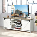 TV Stand Media Center Console Cabinet with Sliding Barn Door by LJGDeals