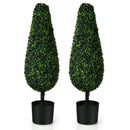 2 Pack 3 Feet Artificial Tower UV Resistant Indoor Outdoor Topiary Tree by LJGDeals