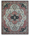 Allure Custom Made Turkish Design Beige Hand Knotted Wool Rug