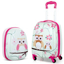 2 Pieces 12 Inch 16 Inch Green ABS Kids Suitcase Luggage Set by LJGDeals