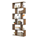 6 Tier S-Shaped Bookshelf Storage Display Bookcase Decor Z-Shelf by LJGDeals
