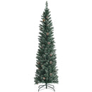 Snowy Artificial Pencil Christmas Tree with Pine Cones by LJGDeals