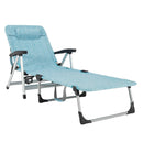 Beach Folding Chaise Lounge Recliner with 7 Adjustable Position by LJGDeals