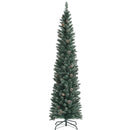 Snowy Artificial Pencil Christmas Tree with Pine Cones by DirectDeals