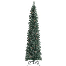 Snowy Artificial Pencil Christmas Tree with Pine Cones by LJGDeals