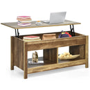 Lift Top Coffee Table with Hidden Storage Compartment and Lower Shelf for Study Room by LJGDeals