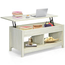 Lift Top Coffee Table with Hidden Storage Compartment and Lower Shelf for Study Room by LJGDeals