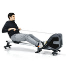 Folding Magnetic Rowing Machine with Monitor Aluminum Rail 8 Adjustable Resistance by LJGDeals