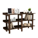 59 Inch Console Table with 3-tier Open Shelf for Front Hall Hallway and Foyer by DirectDeals