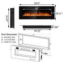 50 Inch Recessed Ultra Thin Electric Fireplace with Timer by LJGDeals