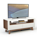 Media Console with 2 Pull-Out Drawers and Open Compartment for TVs up to 50 Inch by LJGDeals
