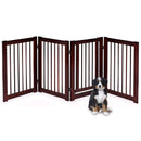 30 Inch Tall 4-Panel Freestanding Pet Gate Wooden Dog Fence by LJGDeals