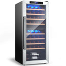43 Bottle Wine Cooler Refrigerator Dual Zone Temperature Control with 8 Shelves-Black by LJGDeals