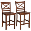 Set of 2 Bar Stools 25 Inch Counter Height Chairs with by LJGDeals