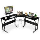 88.5 Inch L Shaped Reversible Computer Desk Table with Monitor Stand by LJGDeals
