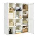 Clothes Foldable Armoire Wardrobe Closet with 12 Cubby Storage by LJGDeals