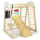 Indoor Playground Climbing Gym Wooden 8-in-1 Climber Playset for Children by LJGDeals