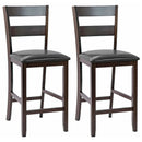 2-Pieces Upholstered Bar Stools Counter Height Chairs with PU Leather Cover by LJGDeals