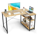 48 Inch Reversible L Shaped Computer Desk with Adjustable Shelf by LJGDeals
