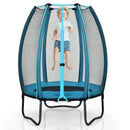 4 Feet Kids Trampoline Recreational Bounce Jumper with Enclosure Net-Blue by LJGDeals