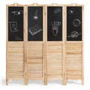 4-Panel Folding Privacy Room Divider Screen with Chalkboard by LJGDeals
