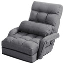 Folding Lazy Floor Chair Sofa with Armrests and Pillow by DirectDeals