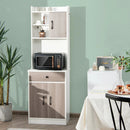 3-Door 71 Inch Kitchen Buffet Pantry Storage Cabinet with Hutch and Adjustable Shelf by LJGDeals