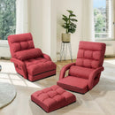 Folding Lazy Floor Chair Sofa with Armrests and Pillow by LJGDeals