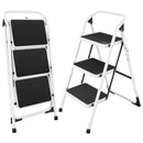 Folding 3-Step Ladder with Handgrip and Anti-Slip Platform by LJGDeals