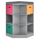 3-Tier Kids Storage Shelf Corner Cabinet with 3 Baskets by LJGDeals