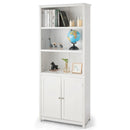 Bookcase Shelving Storage Wooden Cabinet Unit Standing Display Bookcase with Doors by LJGDeals