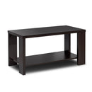 Rectangular Cocktail Coffee Table with Storage Shelf by LJGDeals