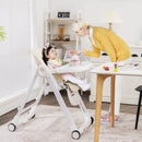Baby Folding Convertible High Chair with Wheels and Adjustable Height by LJGDeals