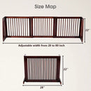Folding Adjustable Free Standing 3 Panel Wood Fence by LJGDeals