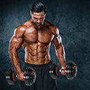 55 Lbs Adjustable Dumbbell with 18 Weights Storage Tray for Gym Home Office by LJGDeals